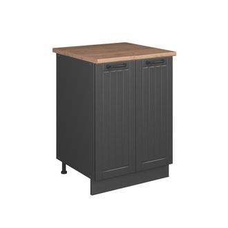 Vicco Mueble Bajo Para Fregadero Fame-line, Gris Oscuro/antracita, 60 Cm, Vicco