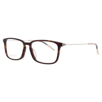 Gucci Mens Brown Rectangular Eyeglass Frames Gg1056Oa