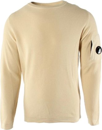C.P. Company Sea Island Sweater - Heren - Ronde hals truien - Geel - L - Katoen - Truien & Vesten
