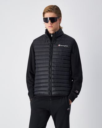 Champion Steppweste CHAMPION Outdoor Light Vest, Herren, Gr. M (48/50), schwarz (nbk), Obermaterial: 100% Polyamid, normal, Westen Steppweste, w&auml;rmendes Materi