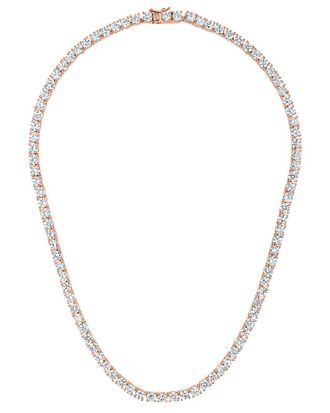 Genevive 14K Rose Gold Vermeil Cz Necklace