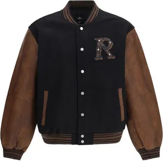 Represent Black Wool Oves Aries Mens Bomber
