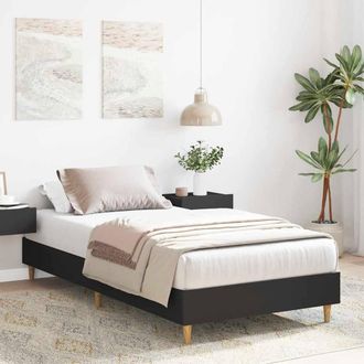 Berkfield Home Durable Bed Frame No Mattress Black 100x200 cm Engineered Wood