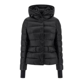 Moncler Winter Jackets, female, Black, Size: XS Armoniques Hooded Down Jacket
