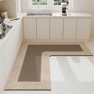 OEM Alfombrilla De Cocina Antideslizante Y Absorbente De Tierra De Diatomeas, Alfombrilla Para Fregadero En Forma De L, Alfombrilla De Ba&ntilde;o Lavable, Alfom