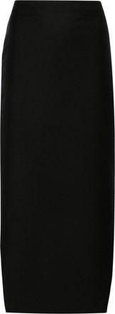 Givenchy asymmetric pencil skirt - women - Wool/Acetate/Mohair/Silk - 38 - Black