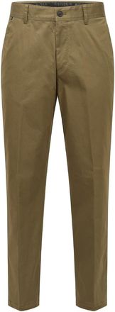 HUGO BOSS Mens Solid Patterned Straight Chinos in Open Green - Size 28W/32L