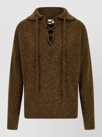 Isabel Marant phylia knit top long sleeves ribbed trim