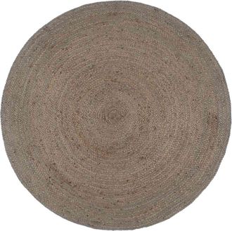 vidaXL Vidaxl - Alfombra De Yute Tejida A Mano Redonda Gris 240 Cm