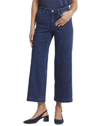 NYDJ Teresa Indigo Maison Geo Wide Leg Jean