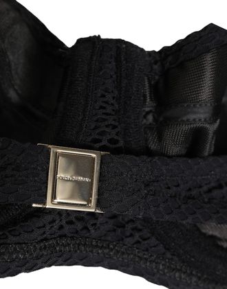 Dolce & Gabbana Womens Black Nylon Padded Balconnet Brassiere Underwear Elastane Clothing