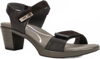 Naot Womens Intact Heel In Black Nubuck/soft Black Leather