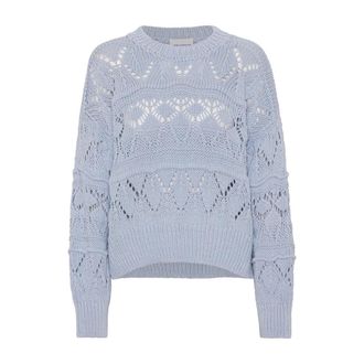 Americandreams Cassie Cotton Pullover - Dames - Ronde hals truien - Blauw - XL - Katoen - Truien & Vesten