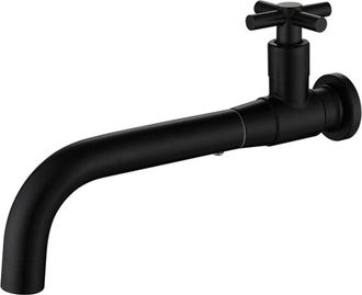 OEM Grifo De Cocina Giratorio 360&deg; Con Monomando, Grifo De Flujo Tipo Cascada, Grifo De Fregadero De Pared, Grifo Para Lavabo De Ba&ntilde;o Y Cocina (negro)