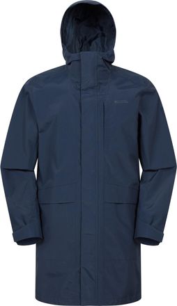 Mountain Warehouse Heren Scope Lange Waterdichte Jas (Marineblauw)