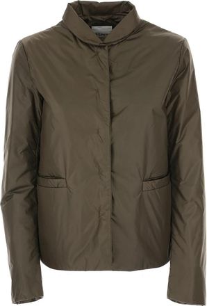 Aspesi Groene Leren Jas - Dames - Zomerjassen - Groen - M - Jassen