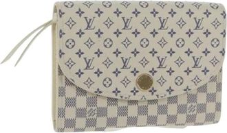 Louis Vuitton Pre-owned Wallets, female, White, Size: ONE SIZE Pre-owned Canvas Wallet