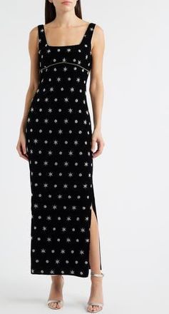 Saylor Emrys Beaded Sleeveless Maxi Dress in Black at Nordstrom Rack, Size Medium