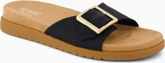 Toms Womens TOMS Marin Textile Womens Black Sandals - Size: 4
