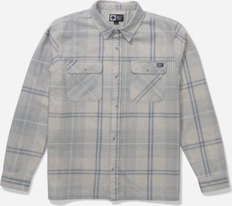 Salty Crew Mens Windward Flannel Shirt In Light Grey