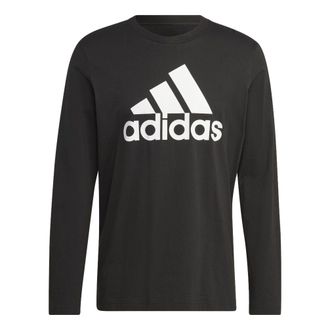 adidas Essentials Long Sleeve T-Shirts Black White IC9308