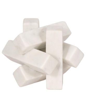 Sagebrook Home 4In Marble Geometric Orb