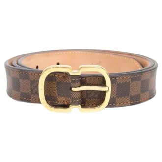Louis Vuitton Pre-owned Belts, male, Brown, Size: ONE SIZE Pre-owned Vintage Damier Canvas Belt