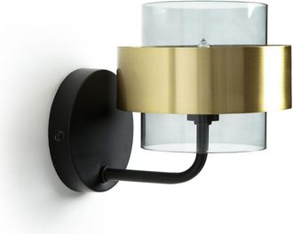 La Redoute Interieurs Wandlamp, glas metaal messing Botello