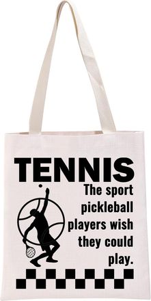 Generic G2TUP Tennis Team Gift Tennis Tote Bag Tennis Player Handbag Funny Tennis vs Pickleball Gift, Tennis Vs Pickleball Tb