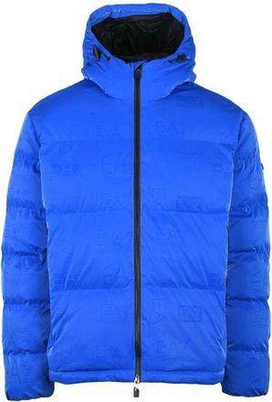 Emporio Armani Gewatteerde jas met ritssluiting - Heren - Winterjassen - Blauw - XL - Polyester - Jassen