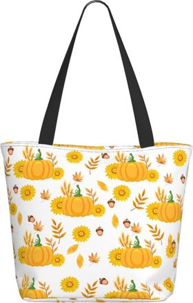 AOOEDM Thanksgiving Pumpkin Sunflower Ladies Shopping Bag 13x11x7in.The Perfect ValentineS Day Gift.It Is The Best ValentineS Day Gift For Mom, Daughter, Wif