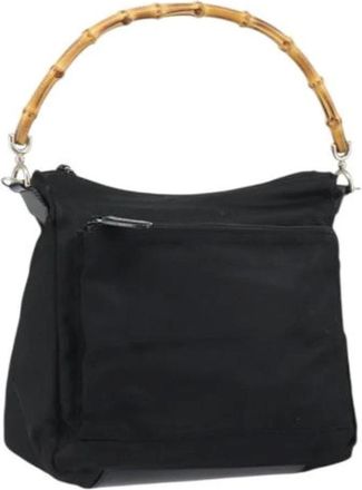 Gucci Pre-owned Handbags, female, Black, Size: ONE SIZE Pre-owned Nylon Handbag