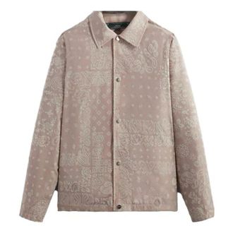 Kith Flocked Deconstructed Bandana Coaches Jacket Morganite KHM010370-613