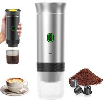 OEM Machine &Agrave; Caf&eacute; Portable De Voyage,chauffage Rapide 3 En 1 Cafetiere Portable 12v, Auto-chauffage De 4 &Agrave; 6 Minutes, Grandes Capsules, Caf&eacute; Moulu, Pour 