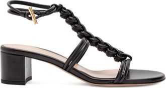 Gianvito Rossi 45 mm Capua leren sandalen met hak - Zwart