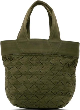 Bottega Veneta Pre-owned Tote Bags, female, Green, Size: ONE SIZE Pre-owned Intrecciato Tote Bag Woven Design