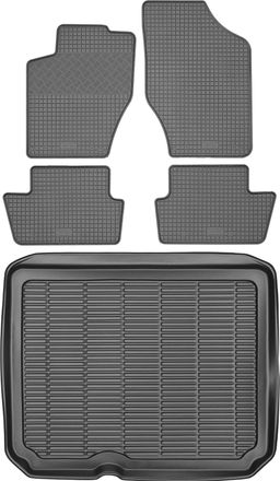 OEM Juego De Alfombrillas De Goma Para Citro&euml;n C4 Ii Hatchback (2010-2017) + Alfombrilla Para El Maletero