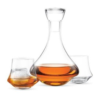 Final Touch Revolve Decanter Set with 2 Revolve DOF Glasses in Clear at Nordstrom