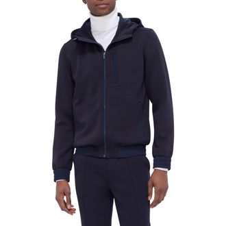 Bugatchi Hooded Long Sleeve Knit Top in Navy at Nordstrom Rack, Size Xx-Large