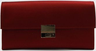 Tom Ford Clutch rettangolare in seta con chiusura metallica a scatto e logo