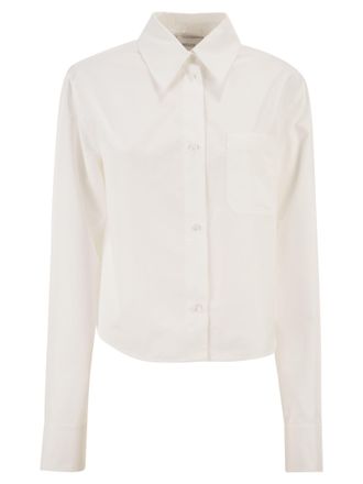 Sportmax Sportmax Spxceppo Baumwoll-Crop-Top mit plissiertem R&uuml;cken