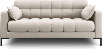 MICADONI Sofá 2 plazas de tejido estructural beige