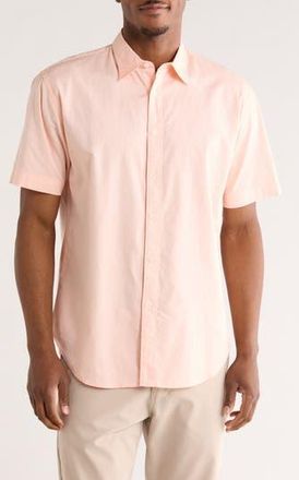 Coastaoro Eben Short Sleeve Button-Up Shirt in Coral at Nordstrom Rack, Size Xx-Large