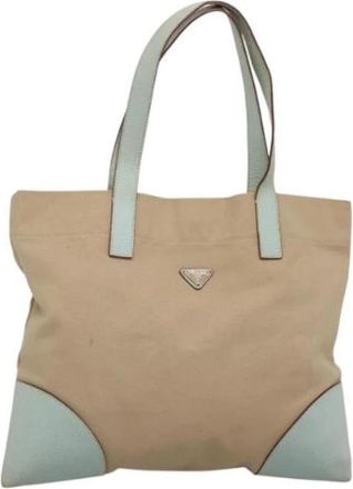 Prada Pre-owned Canvas prada-bags - Dames - Vintage Shopper - Beige - ONE Size - Vintage
