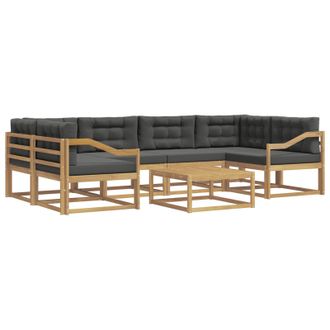 vidaXL Conjunto De Sof&aacute;s De Exterior 5 Pcs Blanco Y Antracita Vidaxl