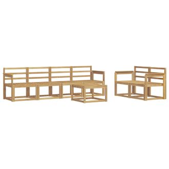 vidaXL Conjunto De Sof&aacute;s De Exterior 7 Pcs Blanco 59 X 59 X 37 Cm Vidaxl