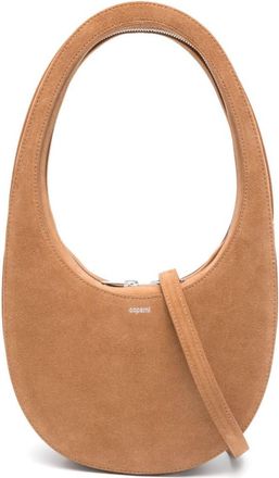 Coperni Brown Swipe Suede Shoulder Bag