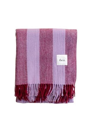 TBCo Recycled Wool Stripe Throw Blanket in Lilac Diamond Stripe at Nordstrom, Size Large