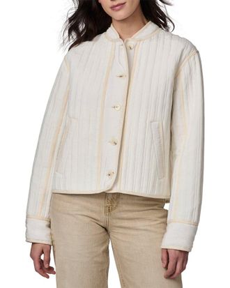 Bernardo Modern Quilted Cropped Jacket