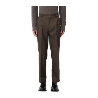 Barena Straight Trousers, male, Green, L, Pleated Dress Trousers